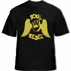 Bewild Soul Rebel Fist Wings T-Shirt (Black)