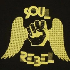 Bewild Soul Rebel Fist Wings T-Shirt (Black)