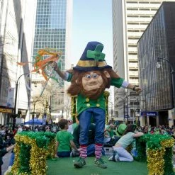 Bewild Accessories St. Patrick’s Day All Over Shamrocks Leg Warmers (Green With White Shamrocks)