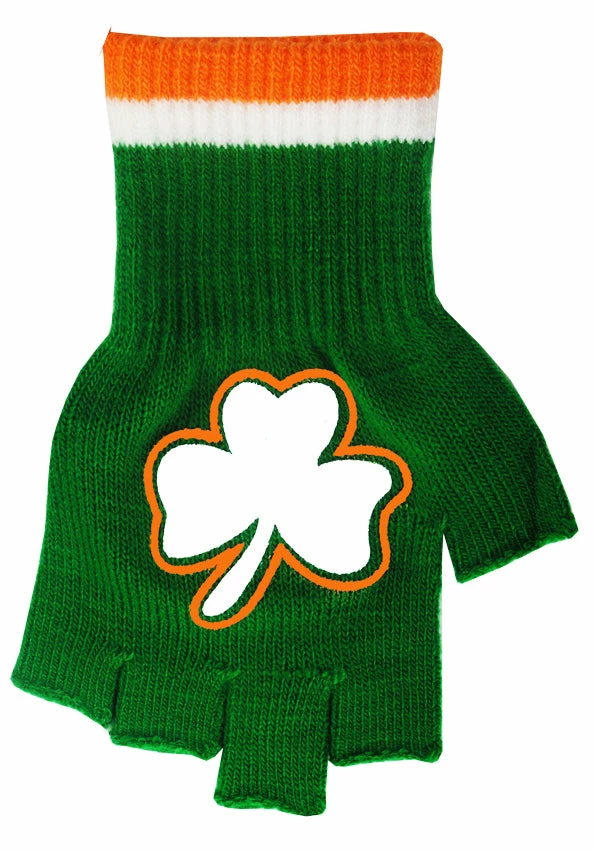 Bewild St. Patrick's Day Fingerless Shamrock Gloves (Pair) Accessories 5 Bewild St. Patrick's Day Fingerless Shamrock Gloves (Pair) Accessories