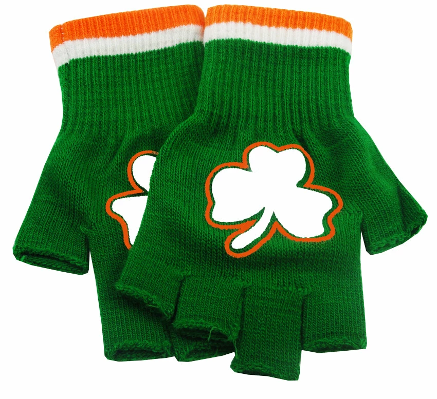 Bewild St. Patrick's Day Fingerless Shamrock Gloves (Pair) Accessories 7 Bewild St. Patrick's Day Fingerless Shamrock Gloves (Pair) Accessories