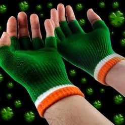 Bewild St. Patrick's Day Fingerless Shamrock Gloves (Pair) Accessories 15 Bewild St. Patrick's Day Fingerless Shamrock Gloves (Pair) Accessories