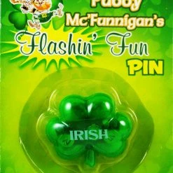 Bewild Accessories St. Patrick's Day Jumbo Flashing Shamrock Pin