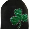Bewild St. Patrick's Day Rhinestone Shamrock Beanie Beanies & Headspins