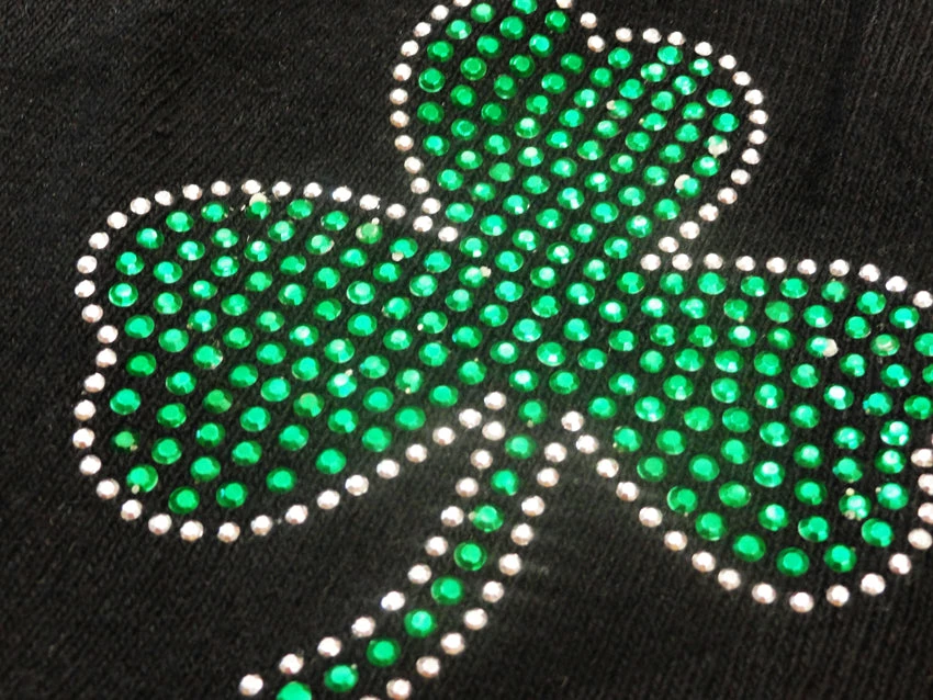 Bewild St. Patrick's Day Rhinestone Shamrock Beanie Beanies & Headspins 5 Bewild St. Patrick's Day Rhinestone Shamrock Beanie Beanies & Headspins