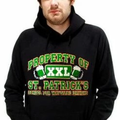 Bewild Unisex Sweatshirts & Long Sleeve St.Patrick's Day "School For Wayward Drunks" Hoodie