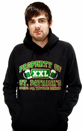 Bewild Unisex Sweatshirts & Long Sleeve St.Patrick's Day "School For Wayward Drunks" Hoodie 3 Bewild Unisex Sweatshirts & Long Sleeve St.Patrick's Day "School For Wayward Drunks" Hoodie