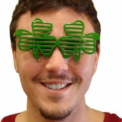 Bewild St.Patrick's Day Shamrock Slotted Shades