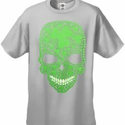 Bewild St. Patrick's Day Shamrock Sugar Skull Men's T-Shirt