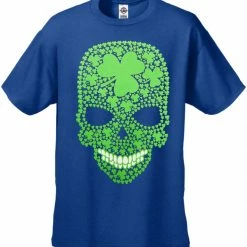 Bewild St. Patrick's Day Shamrock Sugar Skull Men's T-Shirt