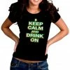 Bewild St. Patrick's Day Shirts - Keep Calm And Drink On Girl's T-Shirt Women's T-Shirts