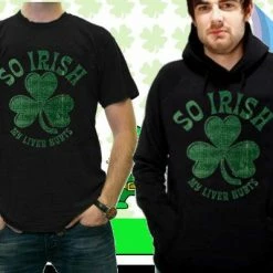Bewild St. Patrick's Day "So Irish My Liver Hurts" Hoodie 16 Bewild St. Patrick's Day