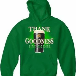 Bewild St. Patrick's Day Sweatshirt - Thank Goodness I'm Irish Hoodie Unisex Sweatshirts & Long Sleeve 14 Bewild St. Patrick's Day Sweatshirt - Thank Goodness I'm Irish Hoodie Unisex Sweatshirts & Long Sleeve
