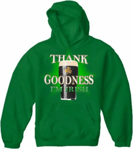 Bewild St. Patrick's Day Sweatshirt - Thank Goodness I'm Irish Hoodie Unisex Sweatshirts & Long Sleeve 7 Bewild St. Patrick's Day Sweatshirt - Thank Goodness I'm Irish Hoodie Unisex Sweatshirts & Long Sleeve