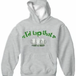 Bewild St. Patrick's Day Sweatshirts - I'd Tap That Shamrock Hoodie Unisex Sweatshirts & Long Sleeve 10 Bewild St. Patrick's Day Sweatshirts - I'd Tap That Shamrock Hoodie Unisex Sweatshirts & Long Sleeve
