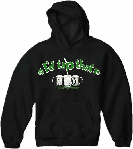 Bewild St. Patrick's Day Sweatshirts - I'd Tap That Shamrock Hoodie Unisex Sweatshirts & Long Sleeve 4 Bewild St. Patrick's Day Sweatshirts - I'd Tap That Shamrock Hoodie Unisex Sweatshirts & Long Sleeve