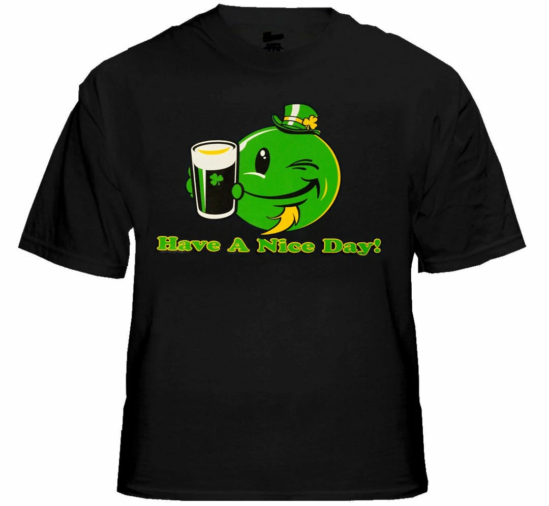 Bewild St. Patrick's Day Tees - Have A Nice Day Irish Smiley T-Shirt 4 Bewild St. Patrick's Day Tees - Have A Nice Day Irish Smiley T-Shirt