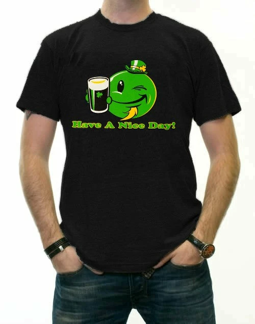 Bewild St. Patrick's Day Tees - Have A Nice Day Irish Smiley T-Shirt 6 Bewild St. Patrick's Day Tees - Have A Nice Day Irish Smiley T-Shirt