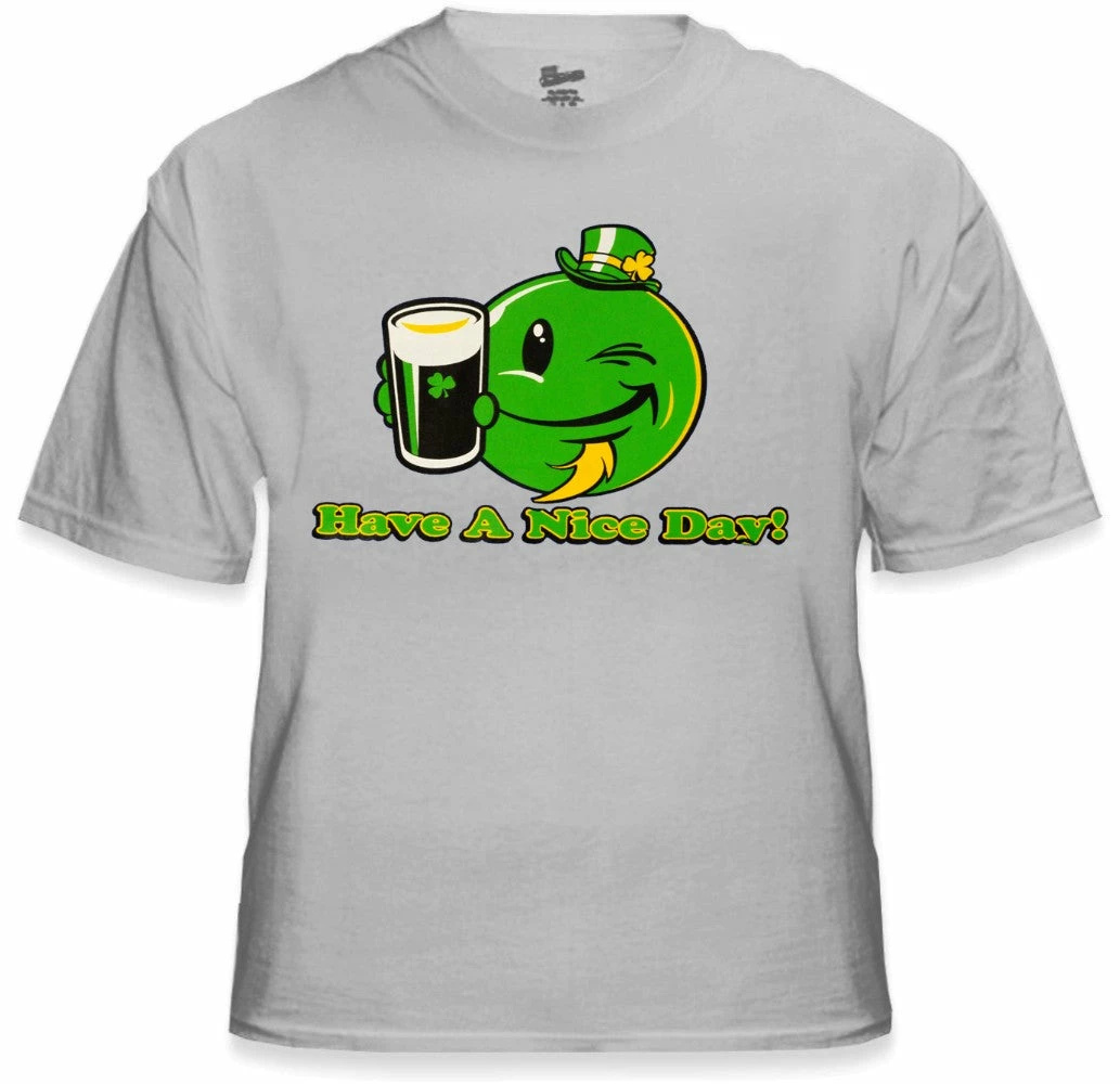 Bewild St. Patrick's Day Tees - Have A Nice Day Irish Smiley T-Shirt 10 Bewild St. Patrick's Day Tees - Have A Nice Day Irish Smiley T-Shirt