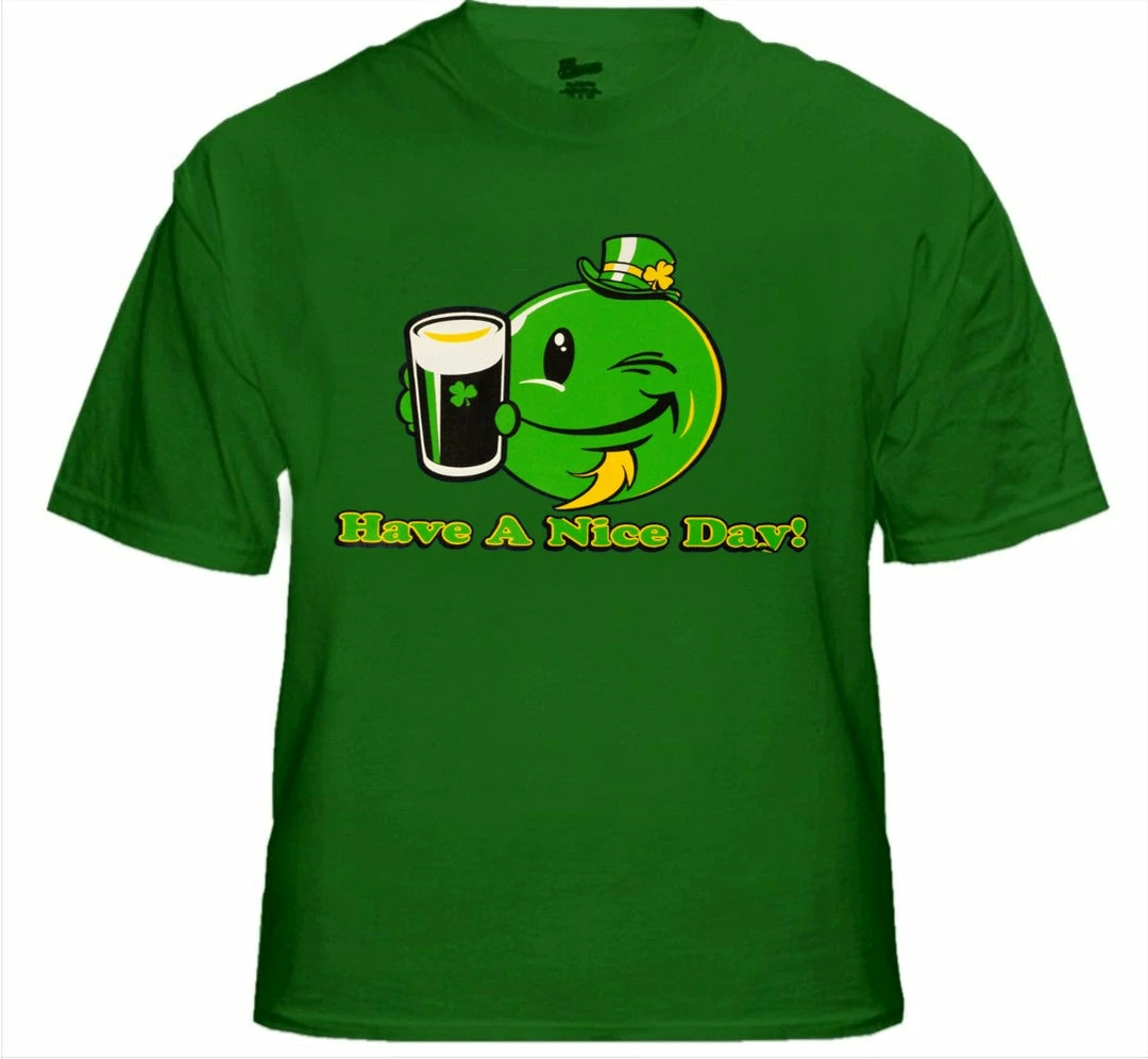 Bewild St. Patrick's Day Tees - Have A Nice Day Irish Smiley T-Shirt 8 Bewild St. Patrick's Day Tees - Have A Nice Day Irish Smiley T-Shirt