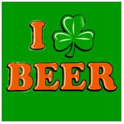 Bewild Men's T-Shirts St. Patrick's Day Tees - I Love Beer Shamrock T-Shirt