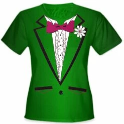 Bewild St. Patrick's Day Tuxedo Shirt For Girls