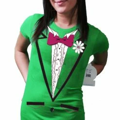Bewild St. Patrick's Day Tuxedo Shirt For Girls