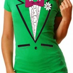 Bewild St. Patrick's Day Tuxedo Shirt For Girls