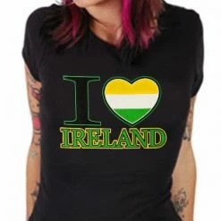 Bewild St. Patrick's Tees - I Love Ireland Girls T-Shirt Women's T-Shirts