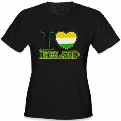 Bewild St. Patrick's Tees - I Love Ireland Girls T-Shirt Women's T-Shirts