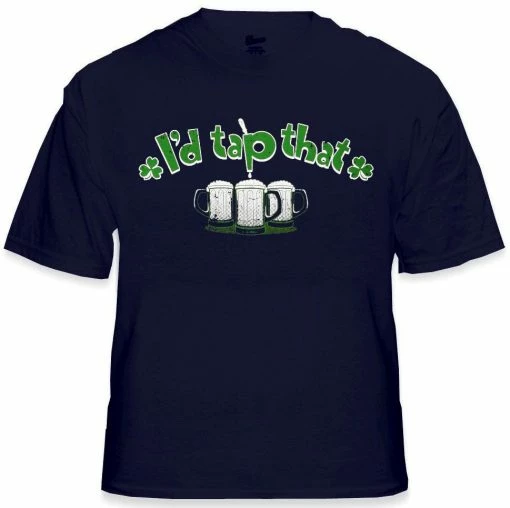 Bewild St. Patricks Day Tees - I'd Tap That Shamrock T-Shirt