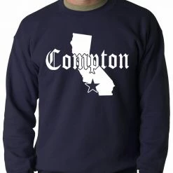 Bewild Star City Of Compton, California Adult Crewneck