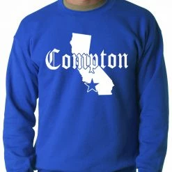 Bewild Star City Of Compton, California Adult Crewneck