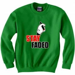 Bewild Stay Faded Cartoon Hands Crewneck Sweatshirt Cool Funny & Offensive 13 Bewild Stay Faded Cartoon Hands Crewneck Sweatshirt Cool Funny & Offensive