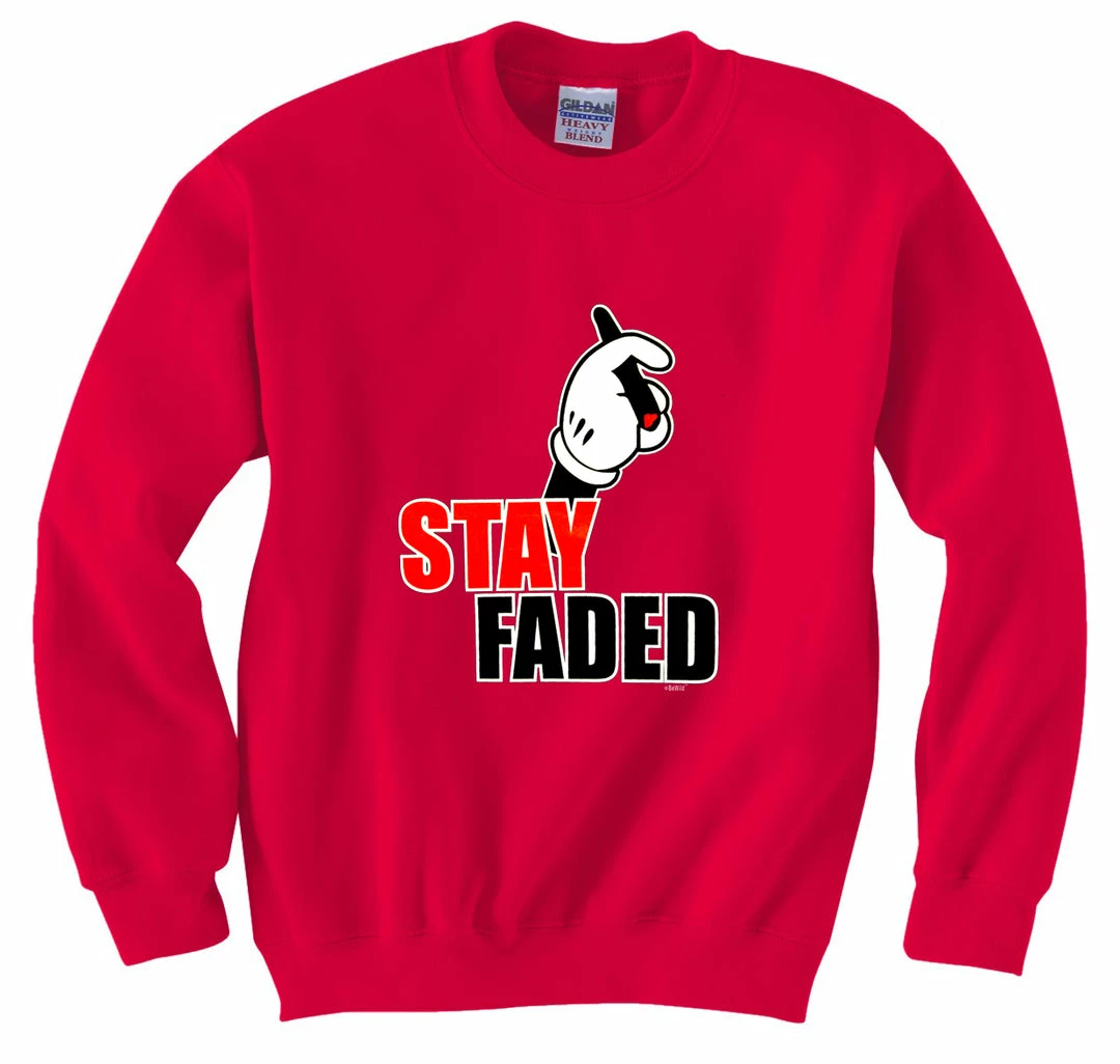 Bewild Stay Faded Cartoon Hands Crewneck Sweatshirt Cool Funny & Offensive 9 Bewild Stay Faded Cartoon Hands Crewneck Sweatshirt Cool Funny & Offensive