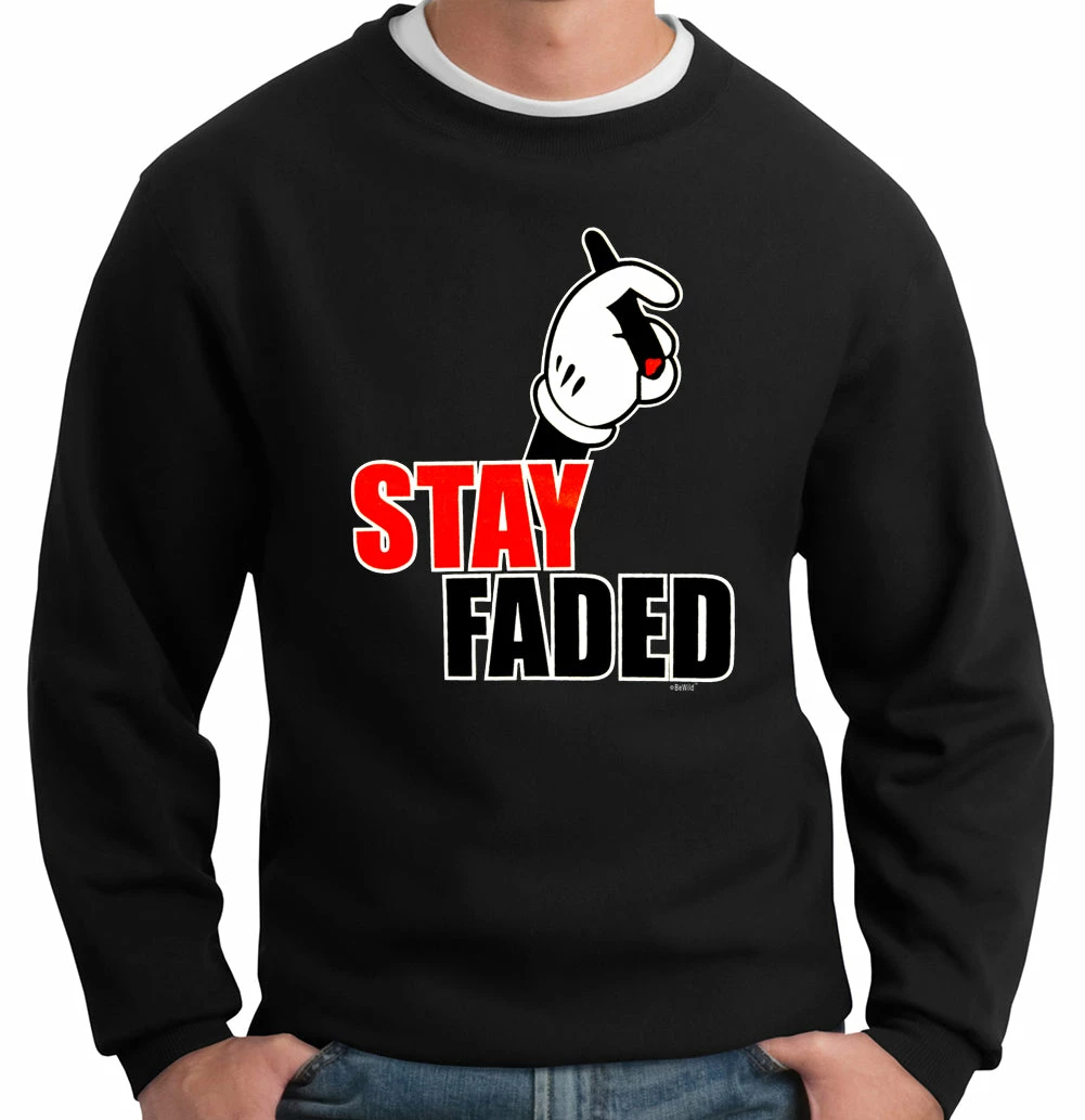 Bewild Stay Faded Cartoon Hands Crewneck Sweatshirt Cool Funny & Offensive 4 Bewild Stay Faded Cartoon Hands Crewneck Sweatshirt Cool Funny & Offensive