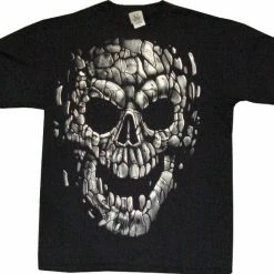Bewild Stone Skull Pieces T-Shirt Liquid Blue