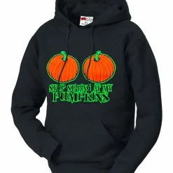 Bewild Halloween Shirt - Stop Staring At My Pumpkins Adult Hoodie