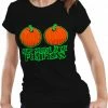 Bewild Halloween Costume T-shirts - Stop Staring At My Pumpkins Girls T-shirt Halloween Prints