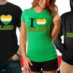 Bewild St. Patrick's Tees - I Love Ireland Girls T-Shirt Women's T-Shirts