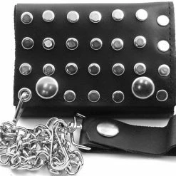 Bewild Studded Premium Leather Chain Wallet