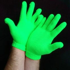 Bewild Neon & Black Light Accessories Super Glow Reactive Rave Gloves (Glows Under Black Light)
