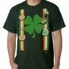 Bewild Men's T-Shirts Suspenders With Shamrock Irish Costume Mens T-shirt