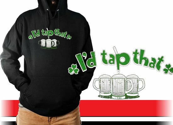 Bewild St. Patrick's Day Sweatshirts - I'd Tap That Shamrock Hoodie Unisex Sweatshirts & Long Sleeve 8 Bewild St. Patrick's Day Sweatshirts - I'd Tap That Shamrock Hoodie Unisex Sweatshirts & Long Sleeve