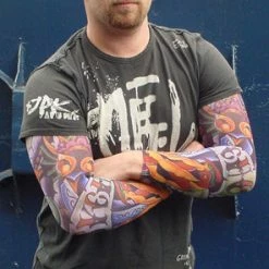 Bewild Tattoo Sleeves - Psycho Slip On Tattoo Sleeves (Pair) Illusion Tattoos