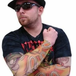 Bewild Tattoo Sleeves - Raging Sun & Dragon Tattoo Sleeves (Pair) Illusion Tattoos