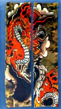 Bewild Tattoo Sleeves - Red Dragon Tattoo Sleeves (Pair)