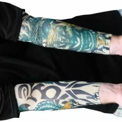 Bewild Illusion Tattoos Tattoo Sleeves - Tiger Vs. Dragon Temporary Tattoo Sleeves (Pair)