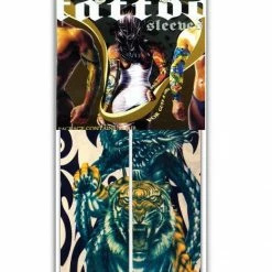 Bewild Illusion Tattoos Tattoo Sleeves - Tiger Vs. Dragon Temporary Tattoo Sleeves (Pair)