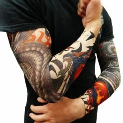 Bewild Illusion Tattoos Tattoo Sleeves - Tribal Dragon Heart Tattoo Sleeves (Pair)